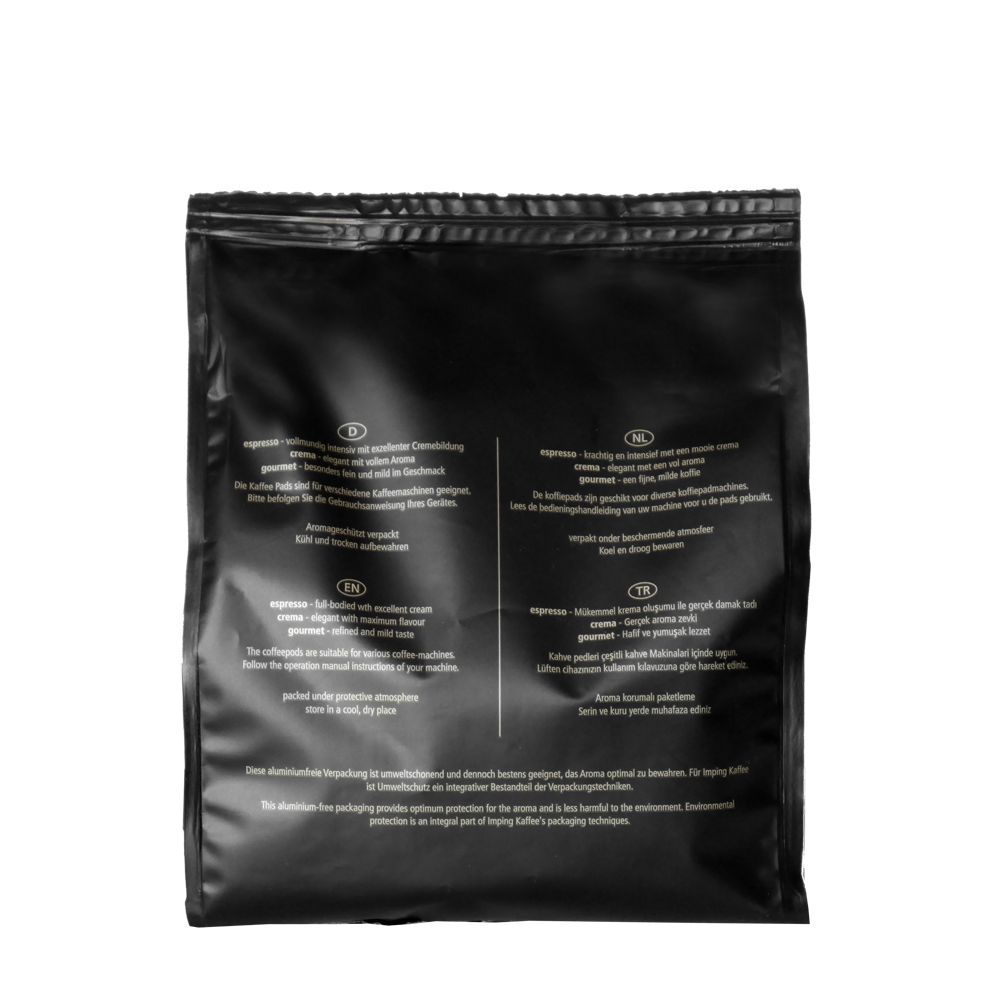 Espresso Pads Rückseite